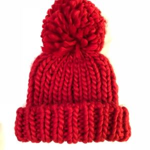 Red Pom-Pom Hat